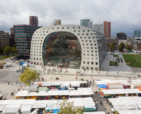 De Markthal van bovenaf bekeken